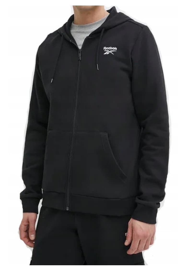 Reebok Hanorac cu fermoar si 2 buzuzare laterale -