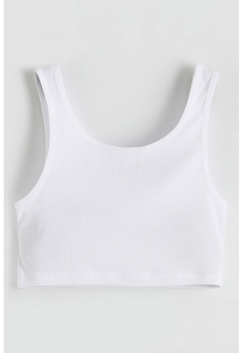 Bustiera din amestec de bumbac - Alb