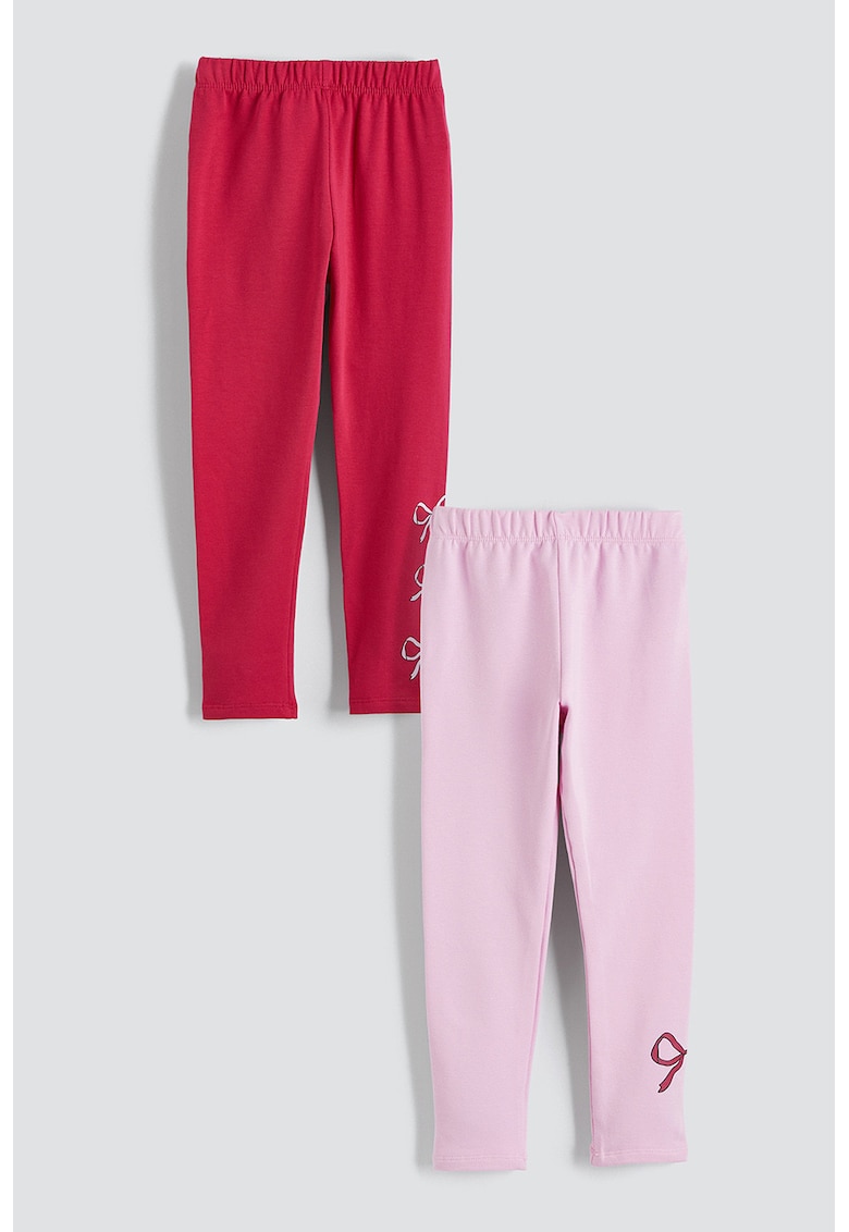 Set de pantaloni de trening din amestec de bumbac cu detalii cu imprimeu grafic - 2 piese - Lila/Rosu