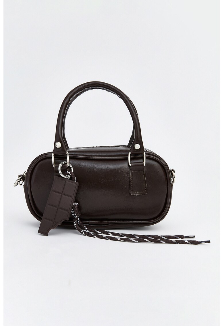 Geanta de mana mica cu bareta de umar detasaila - Negru