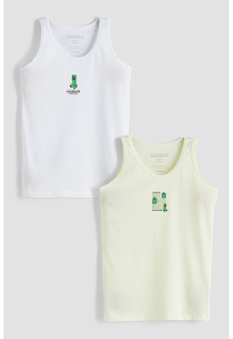 Set de top din bumbac cu impriimeu Minecraft