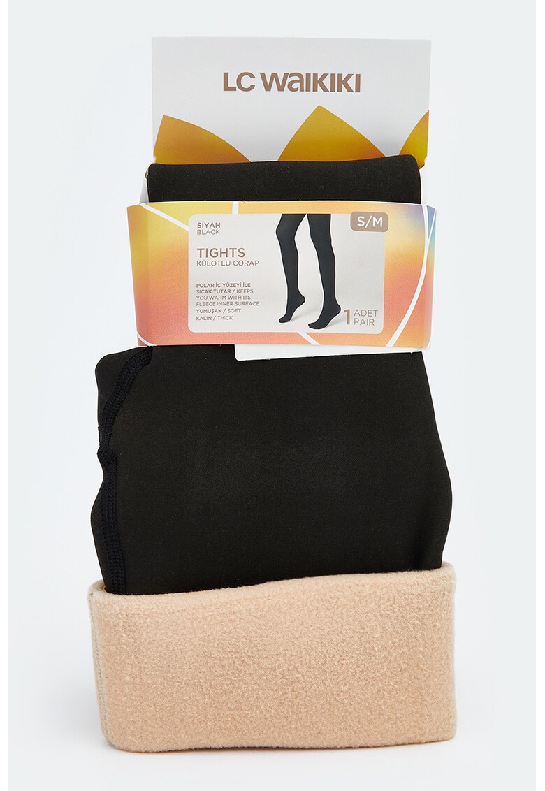 Dres cu captuseala din fleece - Negru