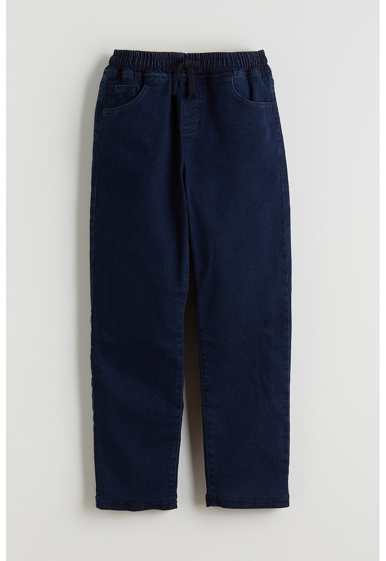 Blugi relaxed fit cu snur de ajustare - Bleumarin