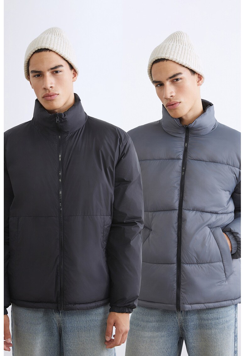 Geaca reversibila si matlasata - Negru stins