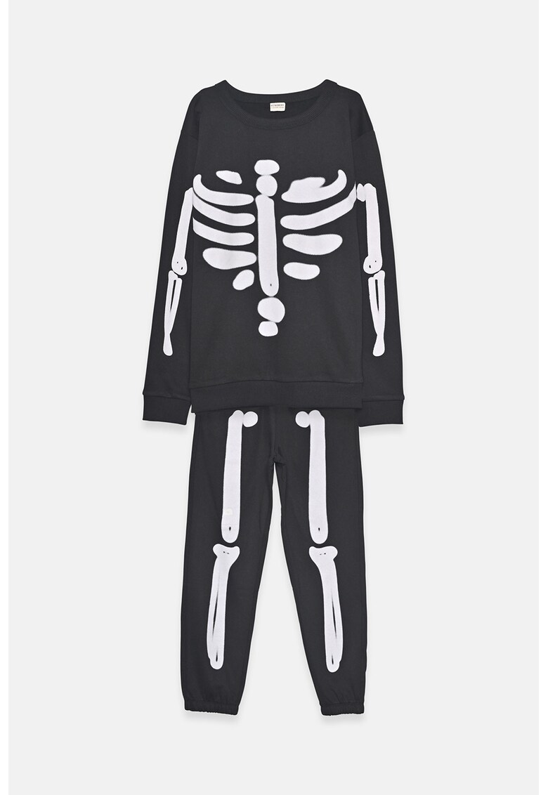 Set de bluza si pantaloni din amestec de bumbac - 2 piese