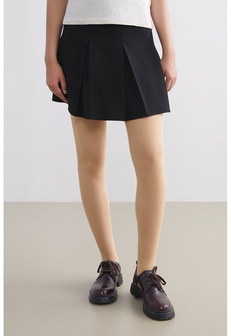 Dres transparent cu model uni - 10 DEN - Bej