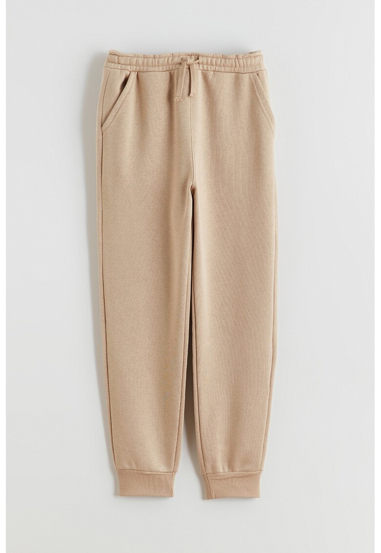Pantaloni de trening cu captuseala din fleece - Bej