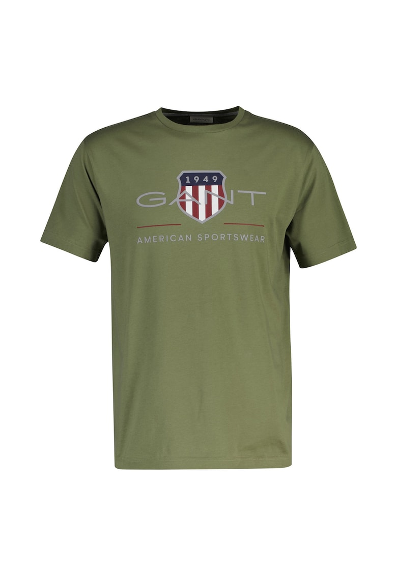 Tricou regular fit cu imprimeu logo Archive Shield - Verde feriga