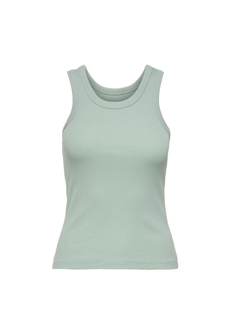 Top uni slim fit - Verde deschis