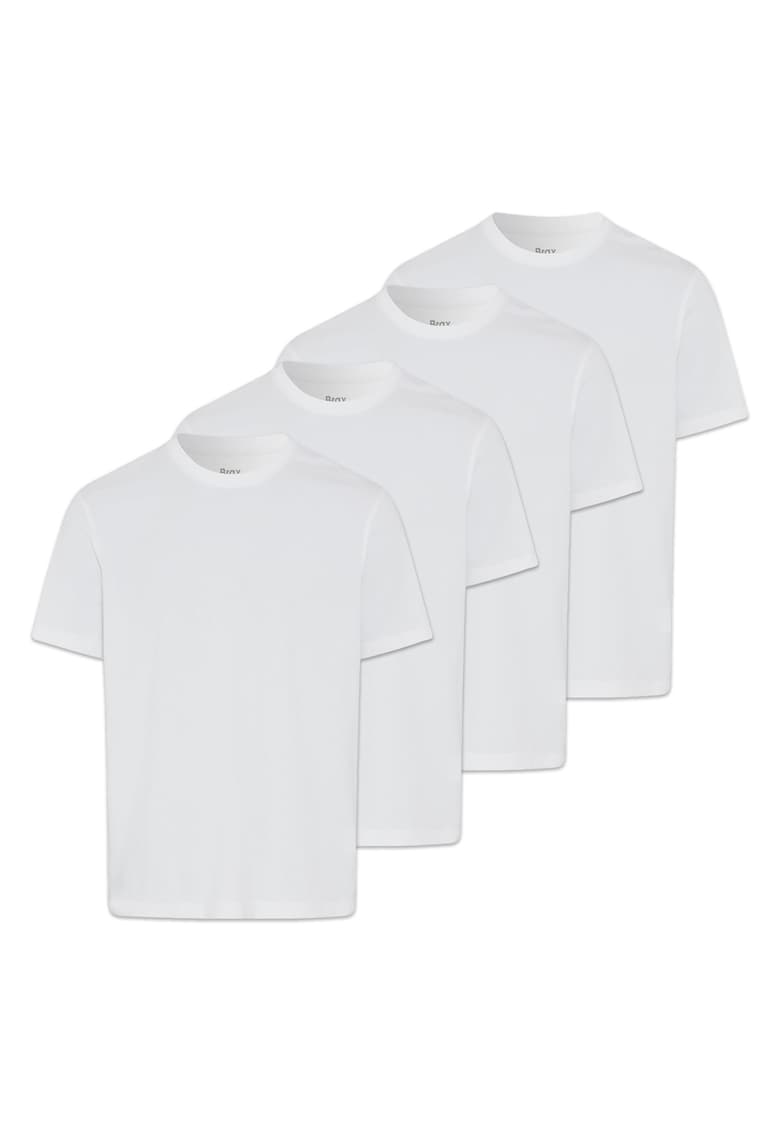 Brax Set de tricouri cu model uni Tim - 4 piese - Alb