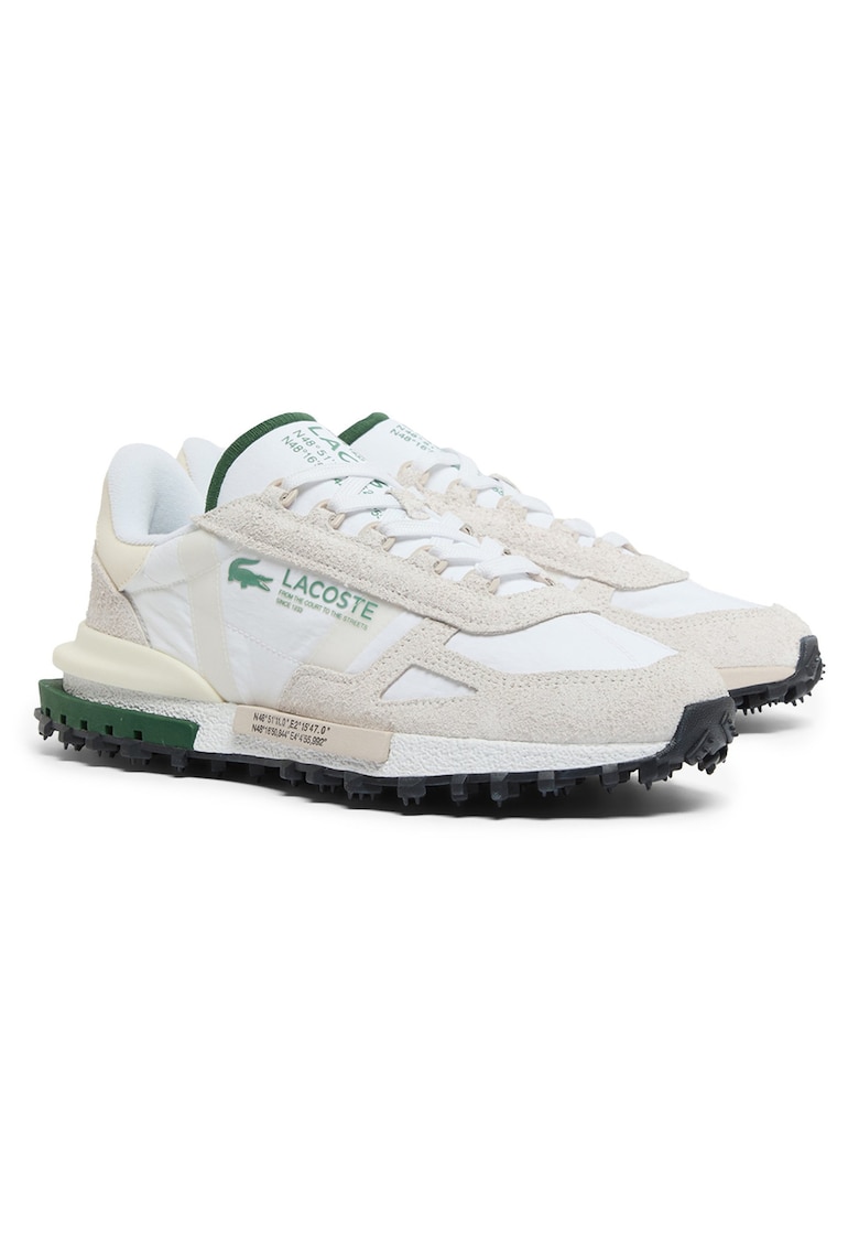 Pantofi sport cu garnituri din piele intoarsa Elite Active - Alb