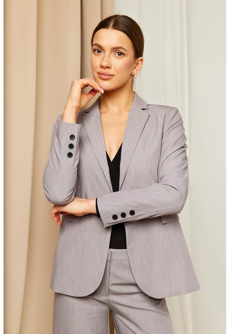 Blazer cu un singur nasture - burgundy - Gri cenusiu