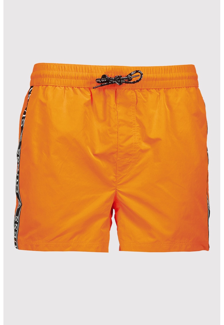 Pantaloni scurti de baie cu benzi logo laterale - Portocaliu
