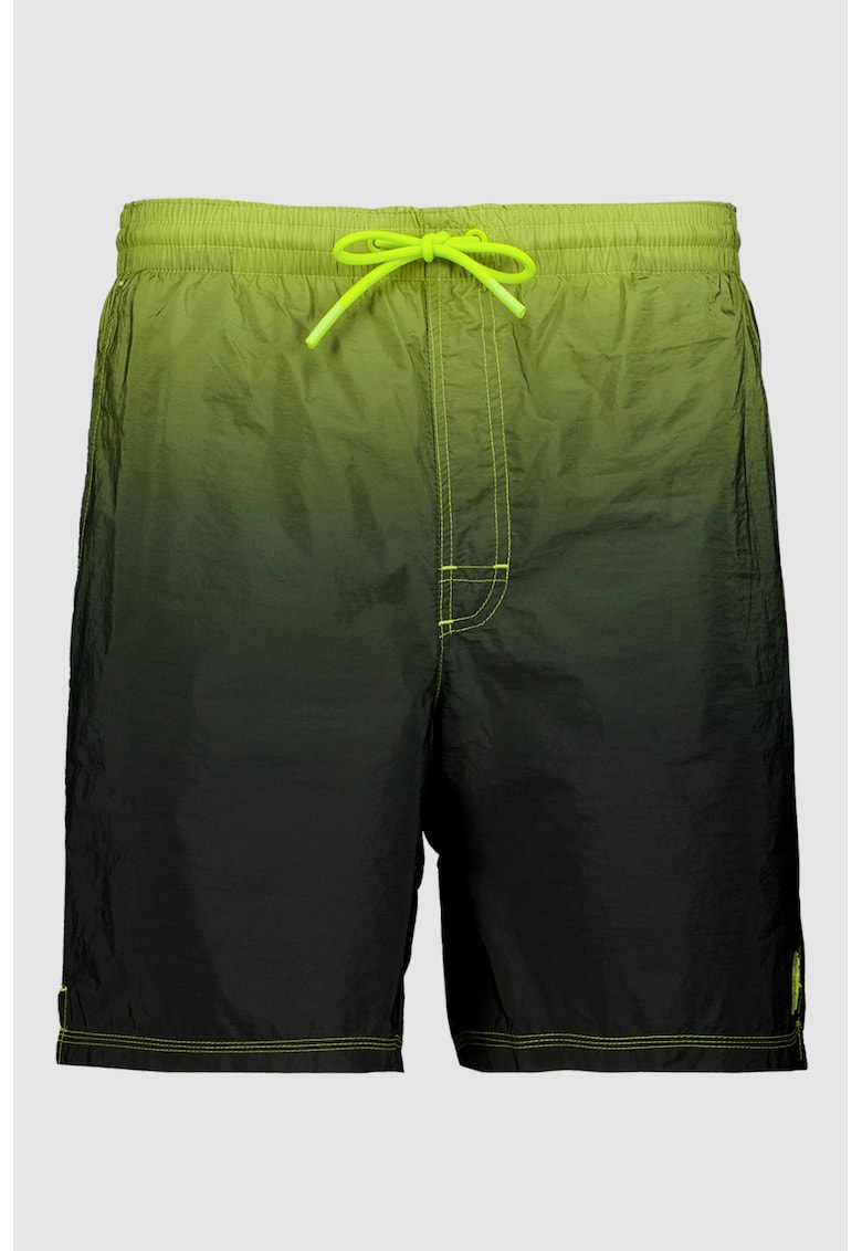 Pantaloni scurti de baie cu aspect in degrade - Verde