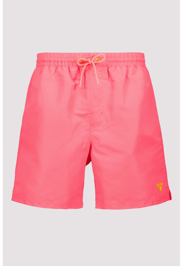Pantaloni scurti de baie cu dublura interioara de plasa - Roz neon