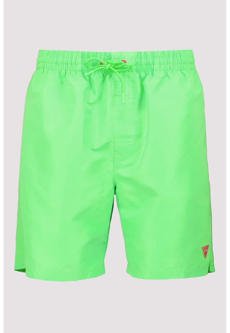 Pantaloni scurti de baie cu dublura interioara de plasa - Verde neon