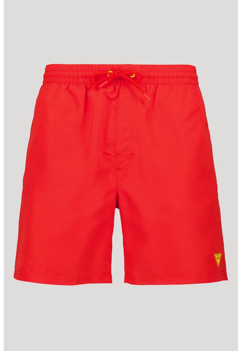 Pantaloni scurti de baie cu dublura interioara de plasa - Rosu