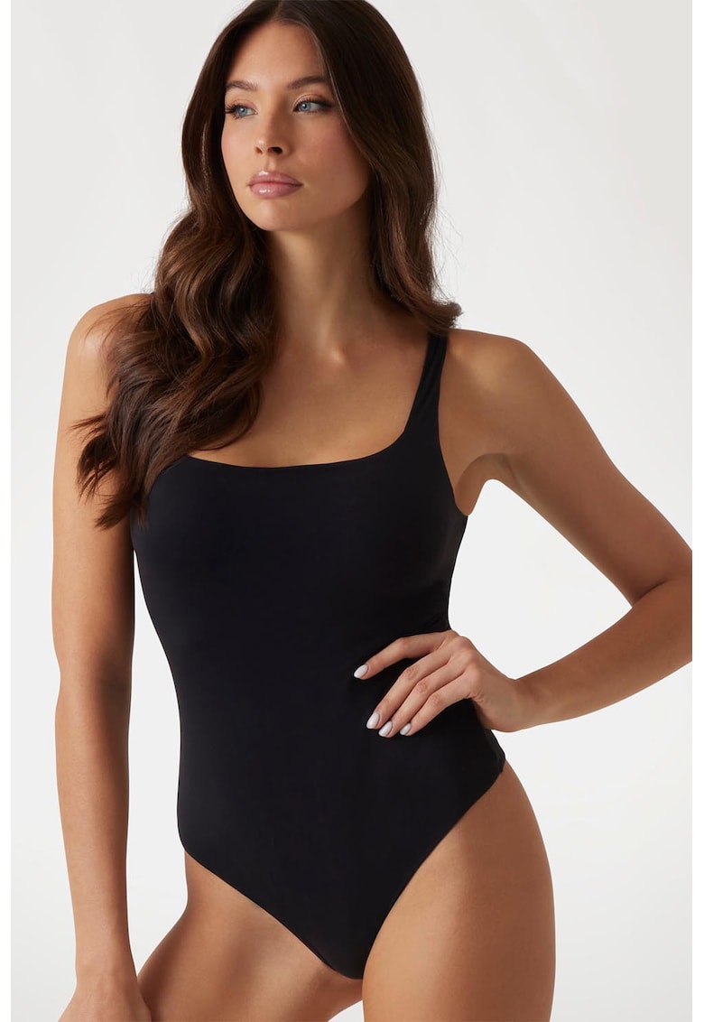 Body fara cusaturi cu model uni - Negru