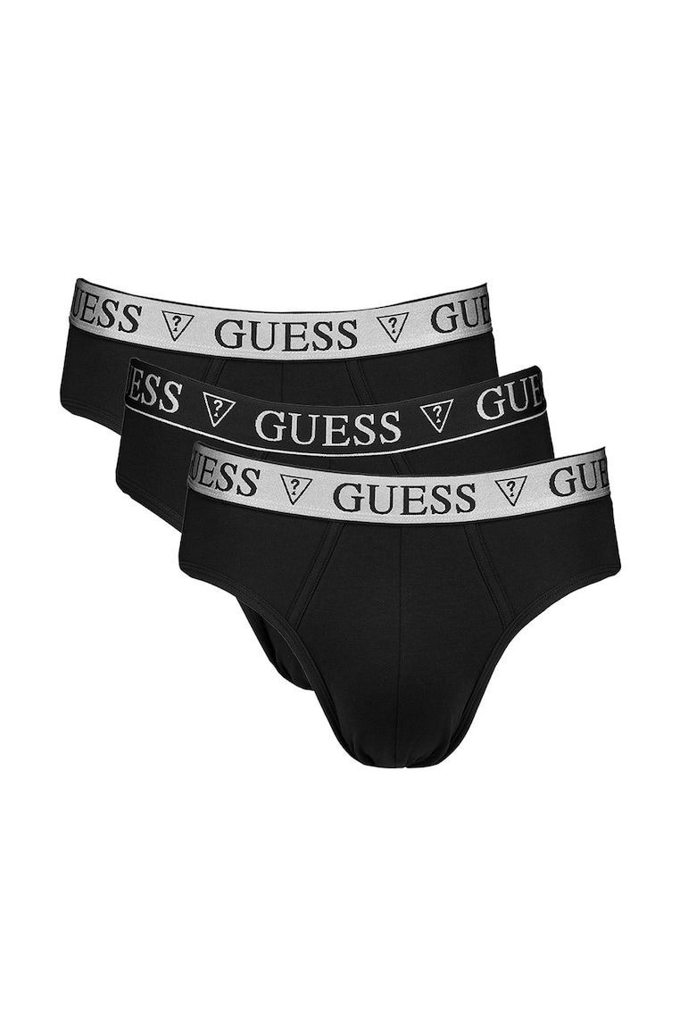 Set de chiloti din amestec de bumbac - 3 perechi - Negru