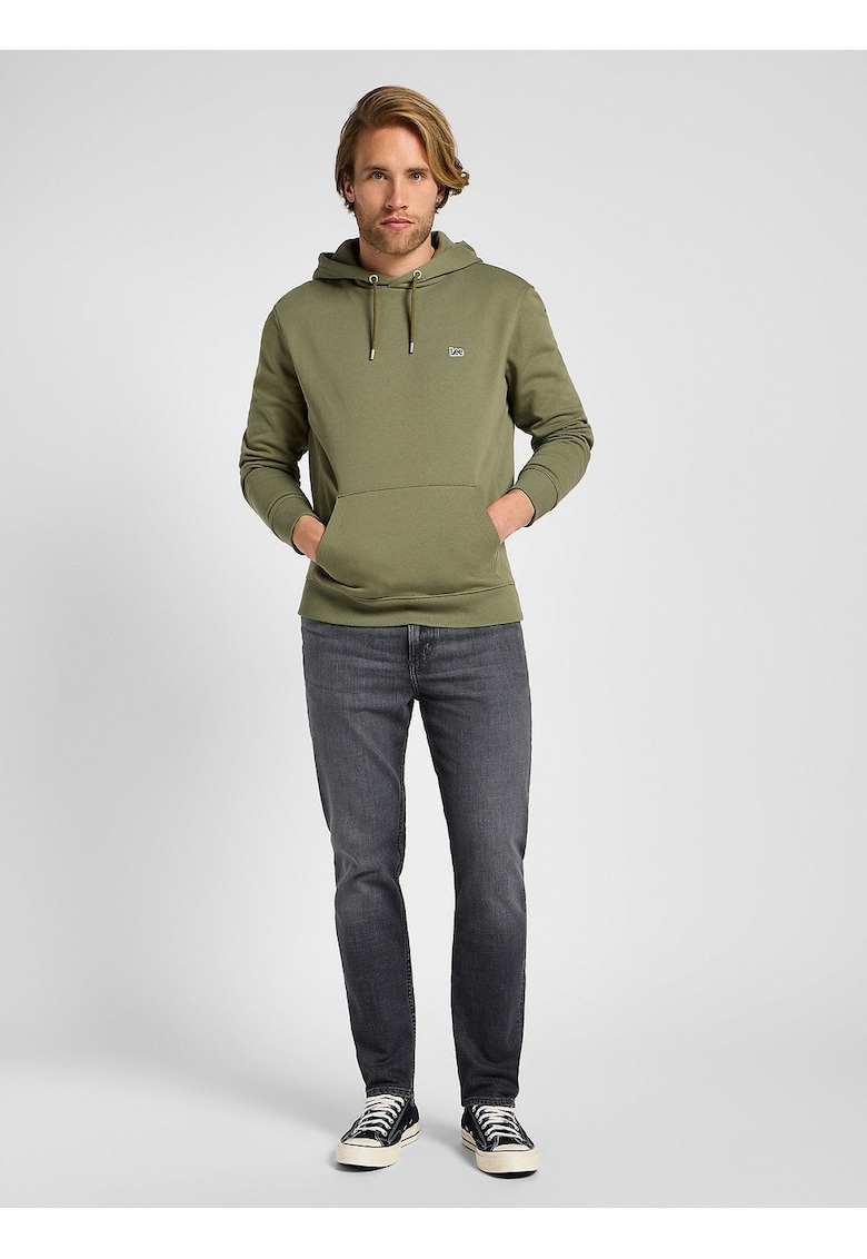 Lee Blugi Barbati - Austin - Regular Fit - Talie Medie - Fermoar - Lungi - 5 Buzunare - Bumbac - Gri - Gri
