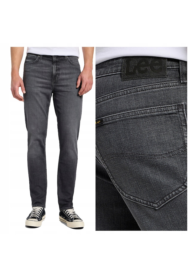 Blugi Barbati - Austin - Regular Fit - Talie Medie - Fermoar - Lungi - 5 Buzunare - Bumbac - Gri - Gri