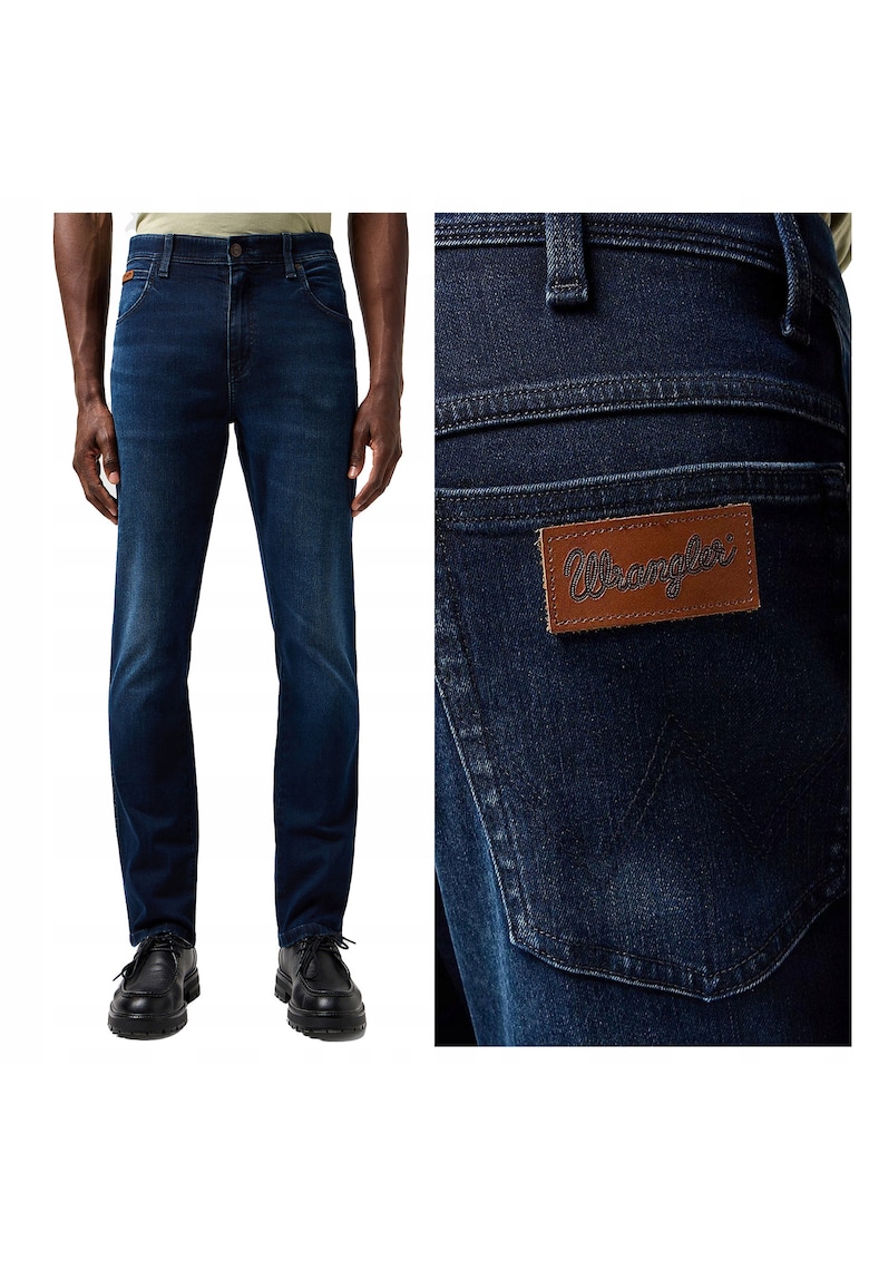 Blugi Barbati - Texas - Slim Fit - Talie Medie - Fermoar - Lungi - 5 Buzunare - Bumbac - W38-L30 US - Albastru