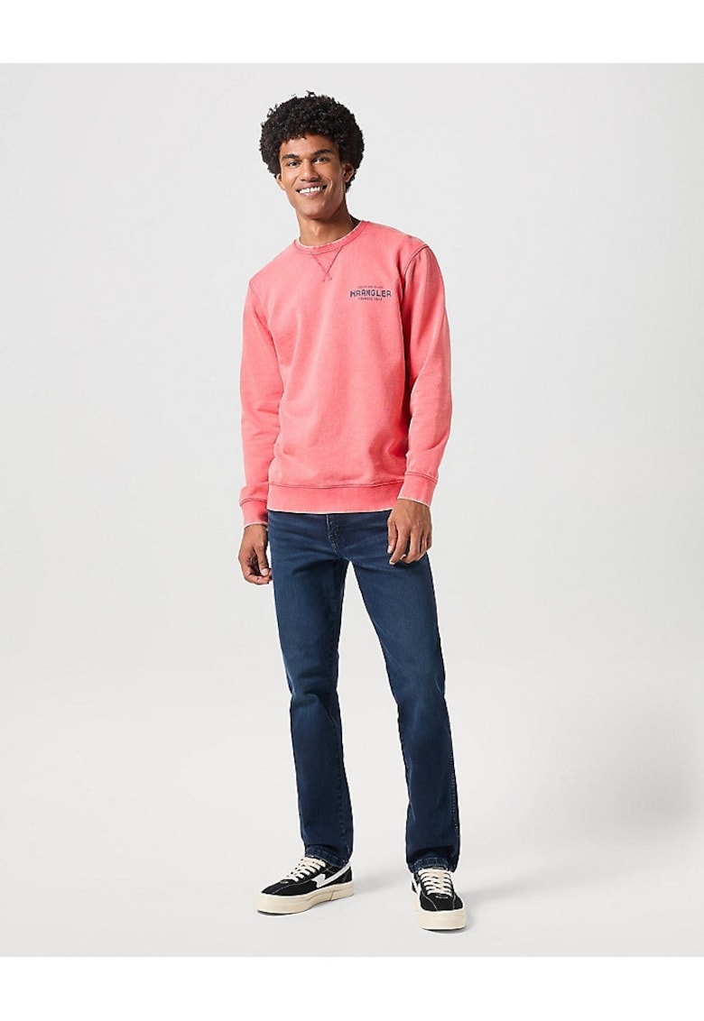 Wrangler Blugi Barbati - Texas - Slim Fit - Talie Medie - Fermoar - Lungi - 5 Buzunare - Bumbac - Albastru