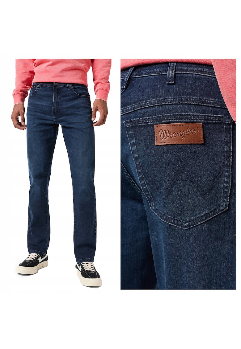 Blugi Barbati - Texas - Slim Fit - Talie Medie - Fermoar - Lungi - 5 Buzunare - Bumbac - Albastru