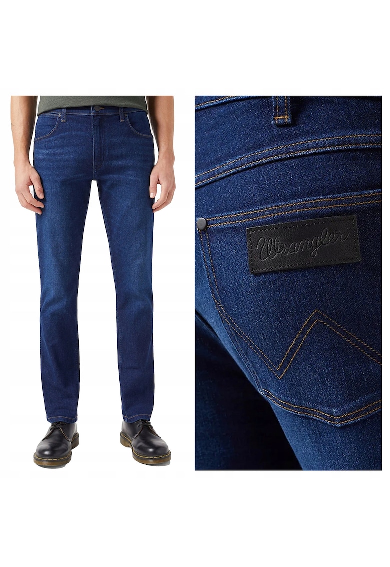 Blugi Barbati - Greensboro - Regular Fit - Talie Medie - Fermoar - Lungi - 5 Buzunare - Bumbac - Albastru - Albastru