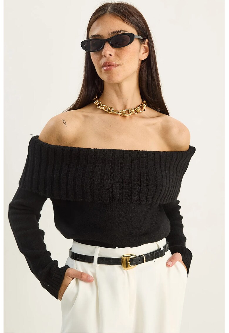 Pulover dama negru - One Size