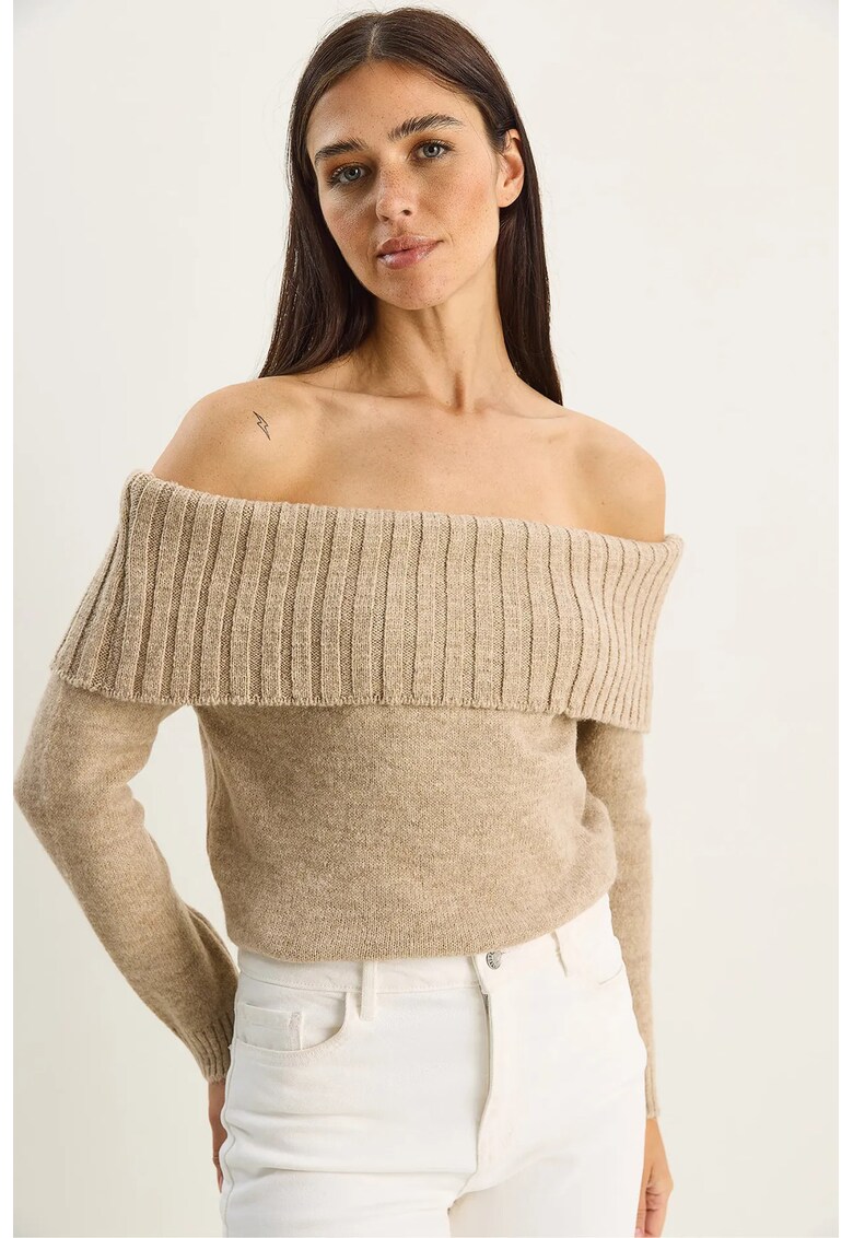 Pulover dama bej - One Size