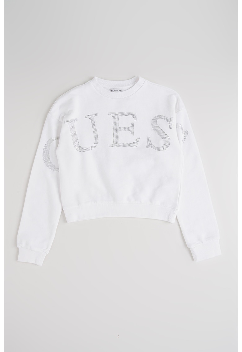 Bluza de trening cu imprimeu text - Alb