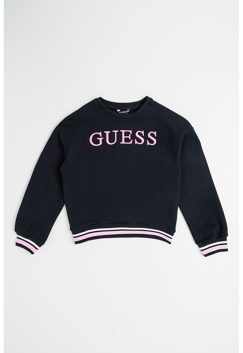 Bluza de trening cu logo brodat - Alb/Negru/Roz