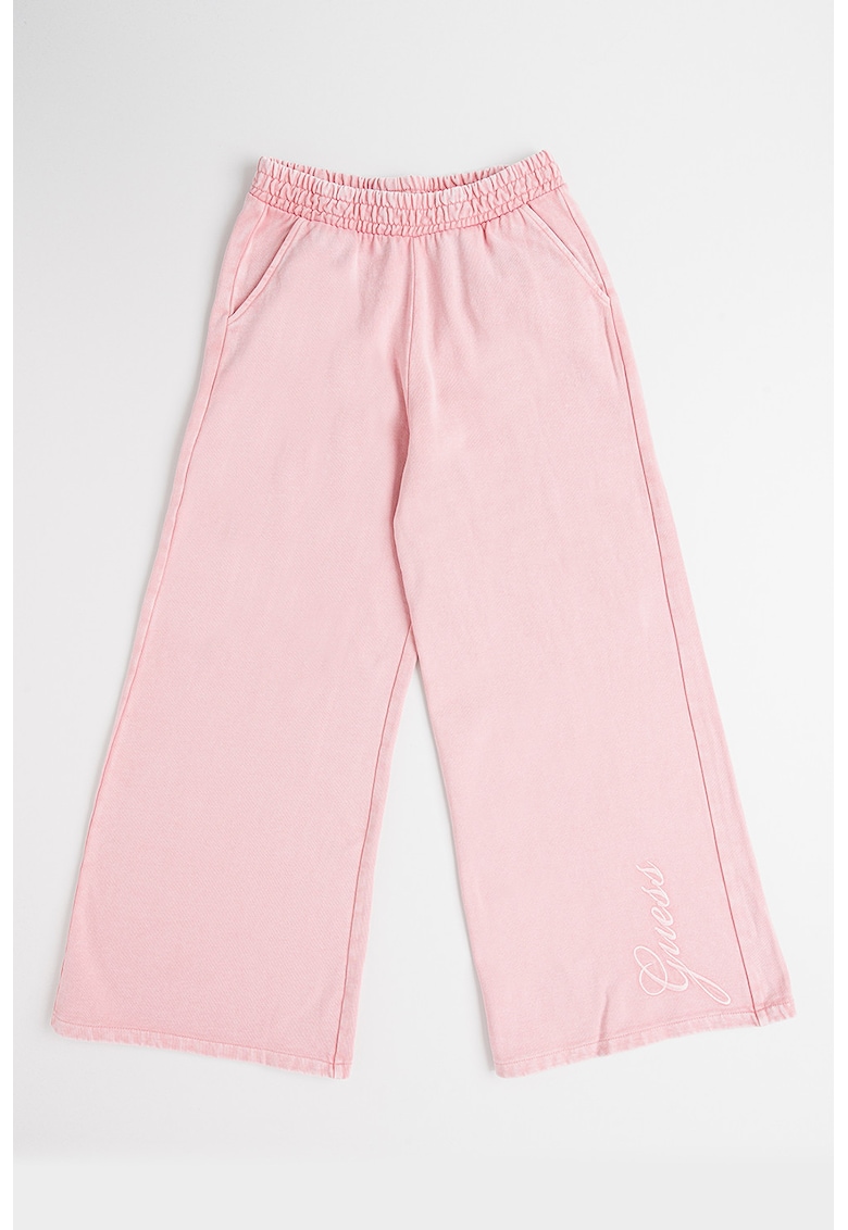 Pantaloni de trening din bumbac cu croiala ampla - Roz prafuit