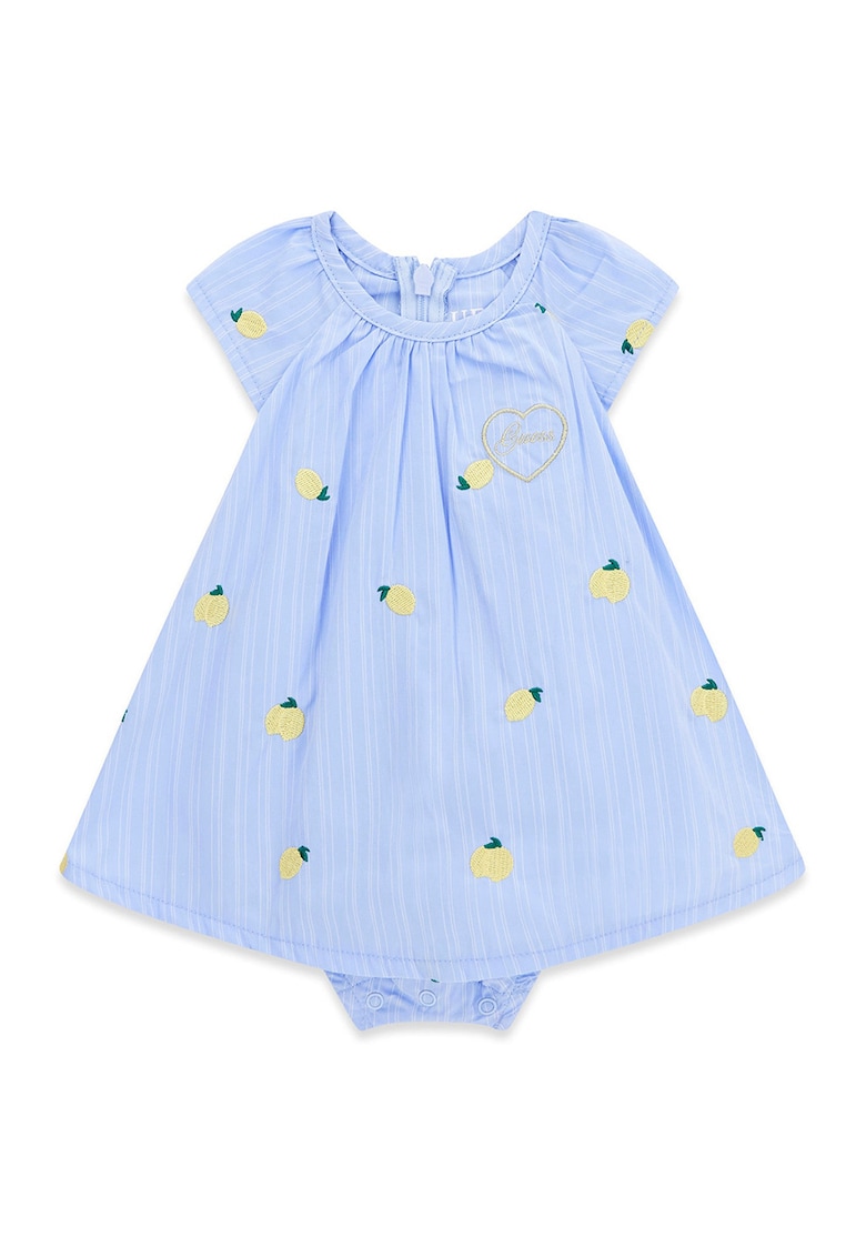 Rochie de bumbac cu imprimeu si chiloti - Albastru pastel