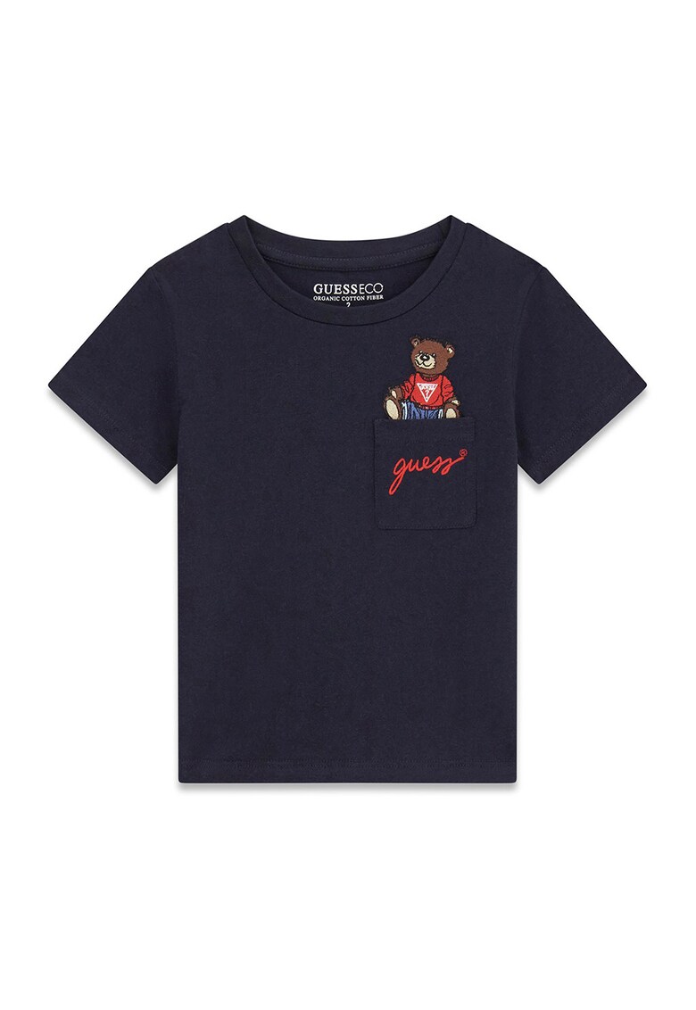 Tricou de bumbac cu logo brodat