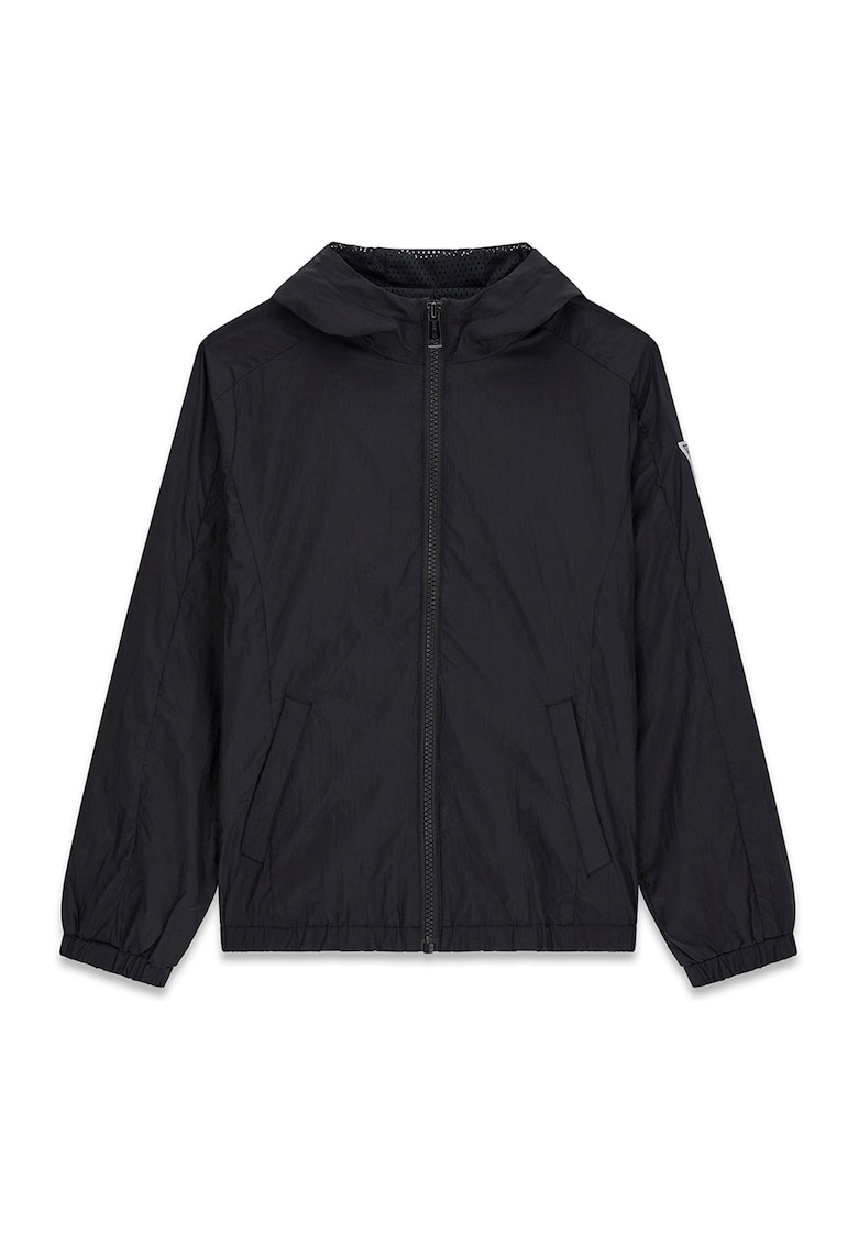 Jacheta cu gluga si buzunare - Negru