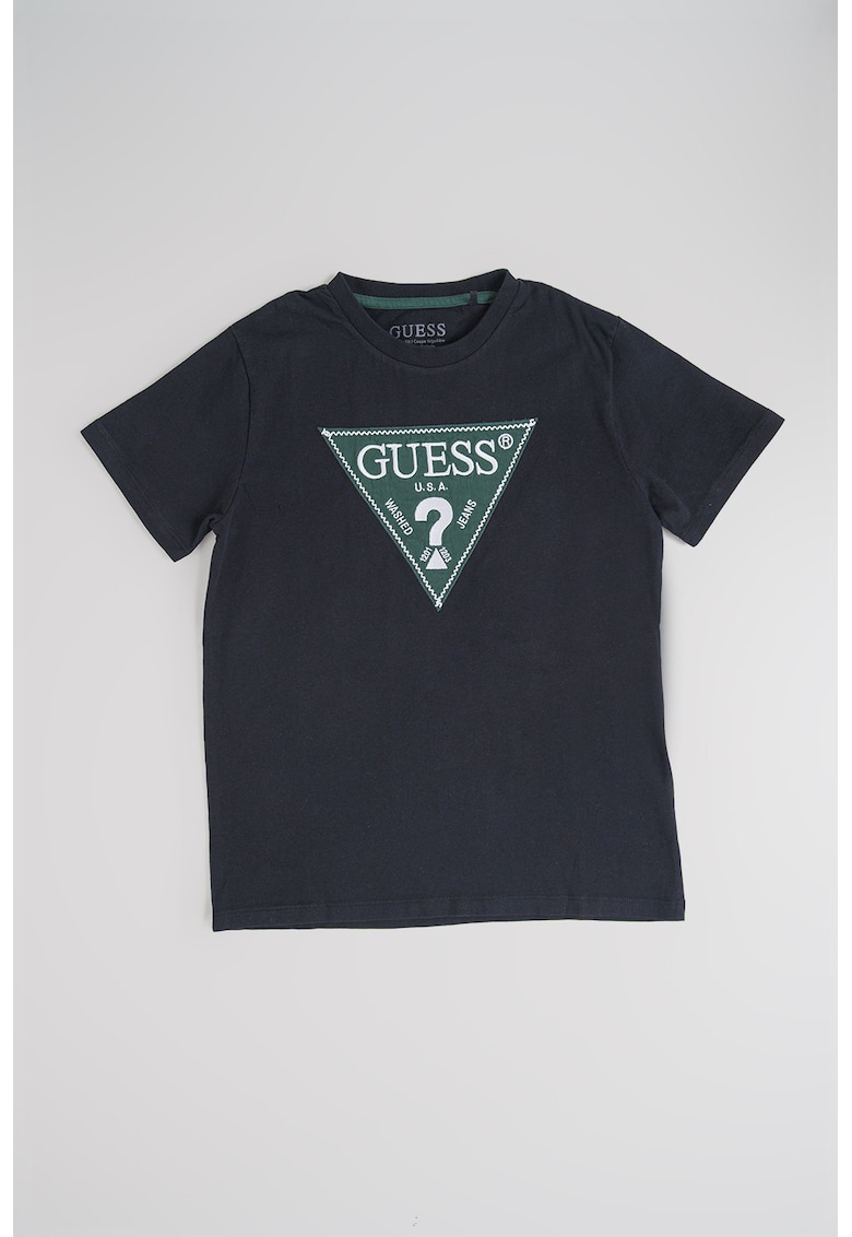 Tricou cu imprimeu logo - Negru