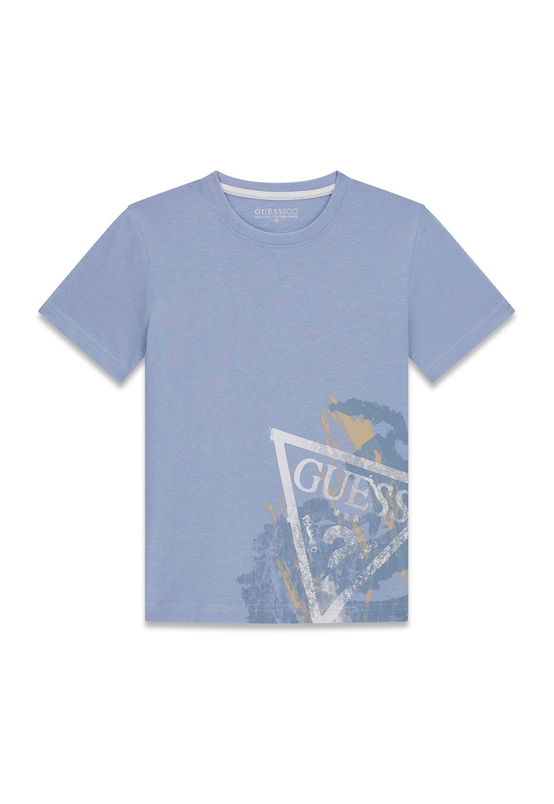 Tricou cu decolteu rotund si imprimeu logo