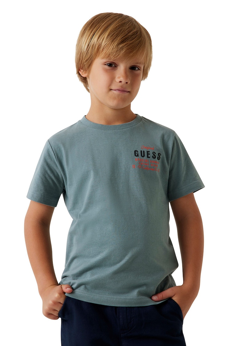 Tricou regular fit cu buzunar pe piept - Verde pal
