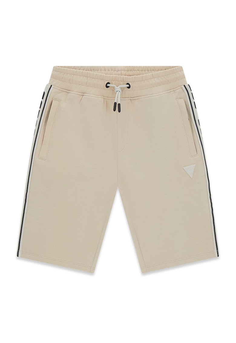 Pantaloni scurti de trening cu snur de ajustare - Bej deschis