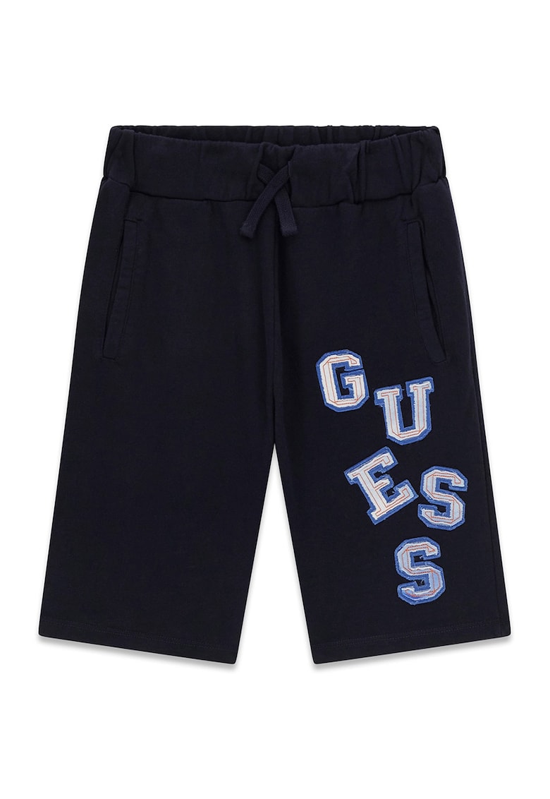 Pantaloni scurti de trening cu imprimeu logo - Albastru ultramarin/Albastru deschis