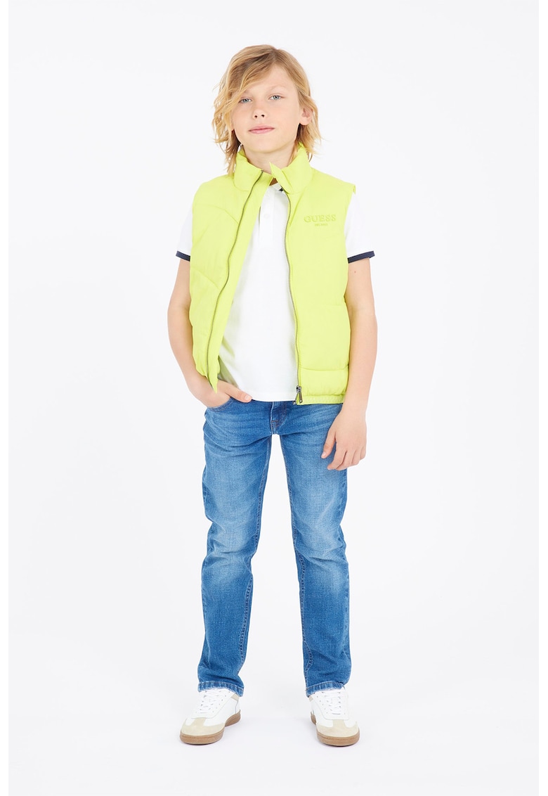 Blugi slim fit cu talie medie - Albastru inchis