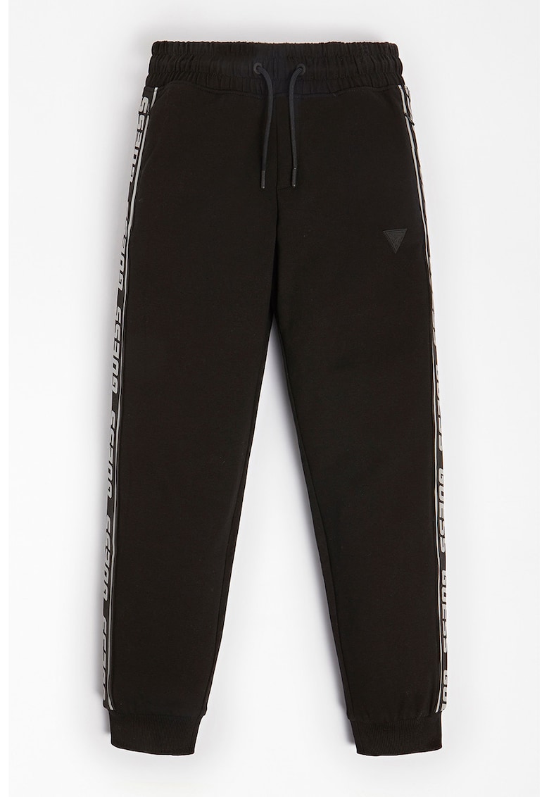 Pantaloni de trening cu benzi logo laterale - Negru