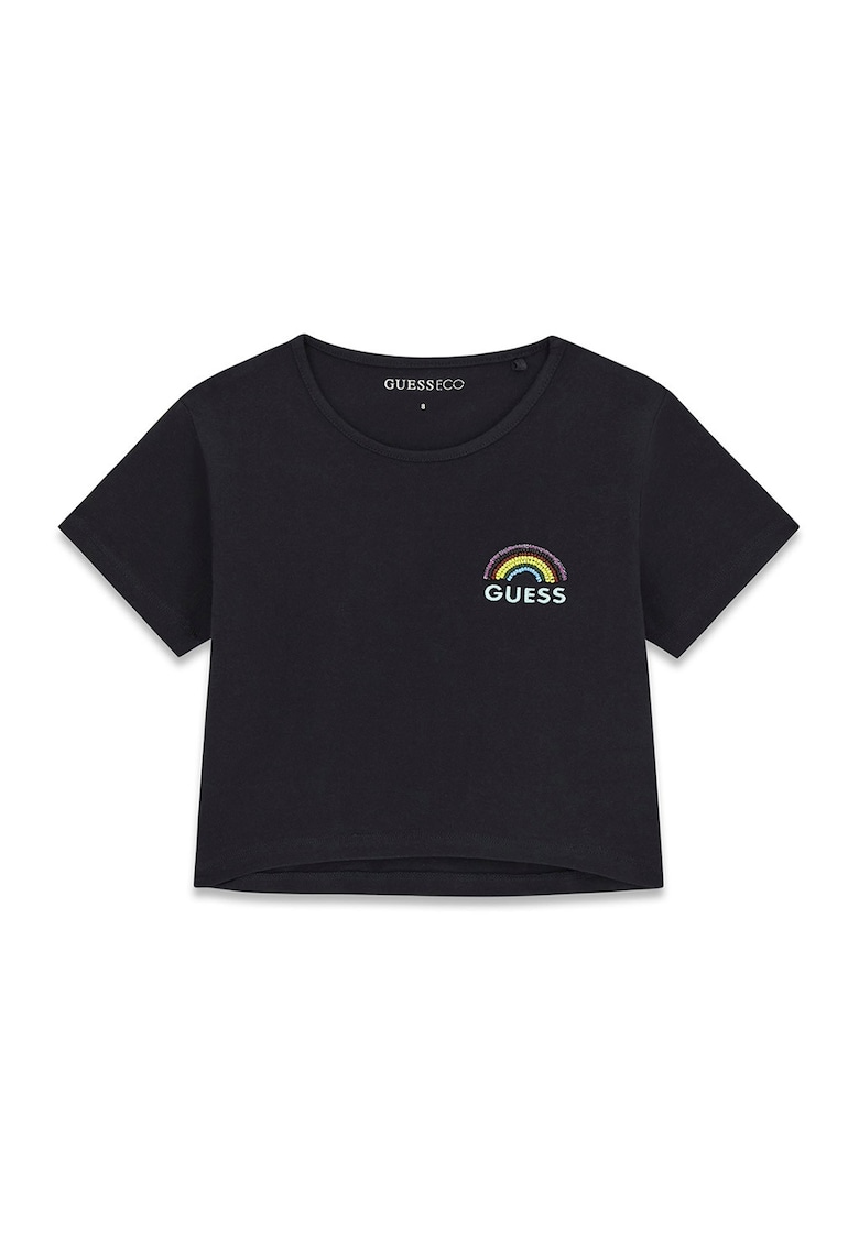 Tricou cu logo brodat - Negru