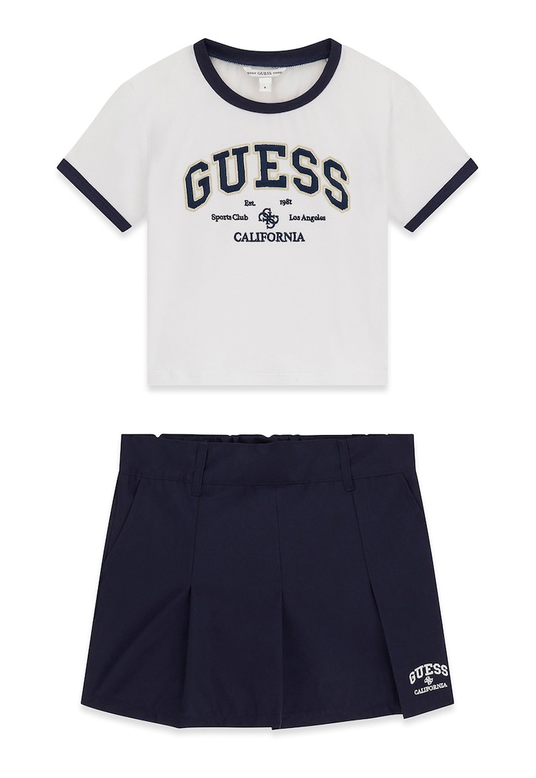 Set de tricou si fusta - Alb/Negru