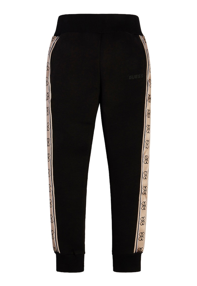 Pantaloni de trening cu segmente logo laterale - Negru