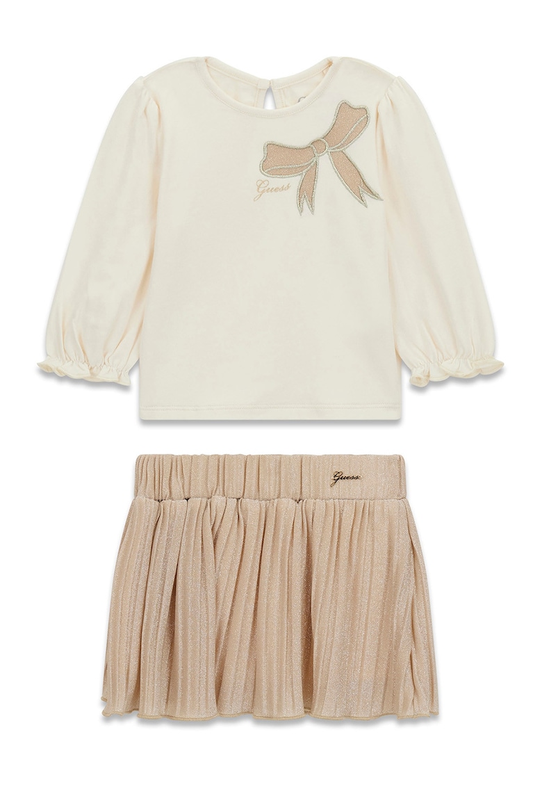 Set de bluza si fusta scurta - Maro nisip