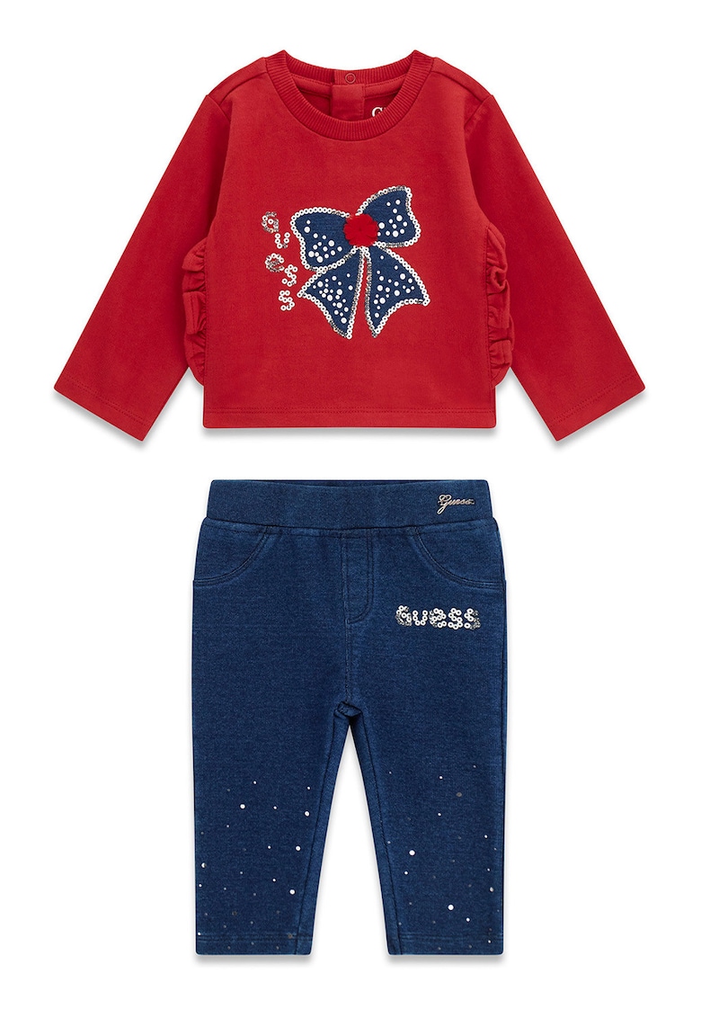 Set de bluza de trening si colanti - Rosu/Albastru