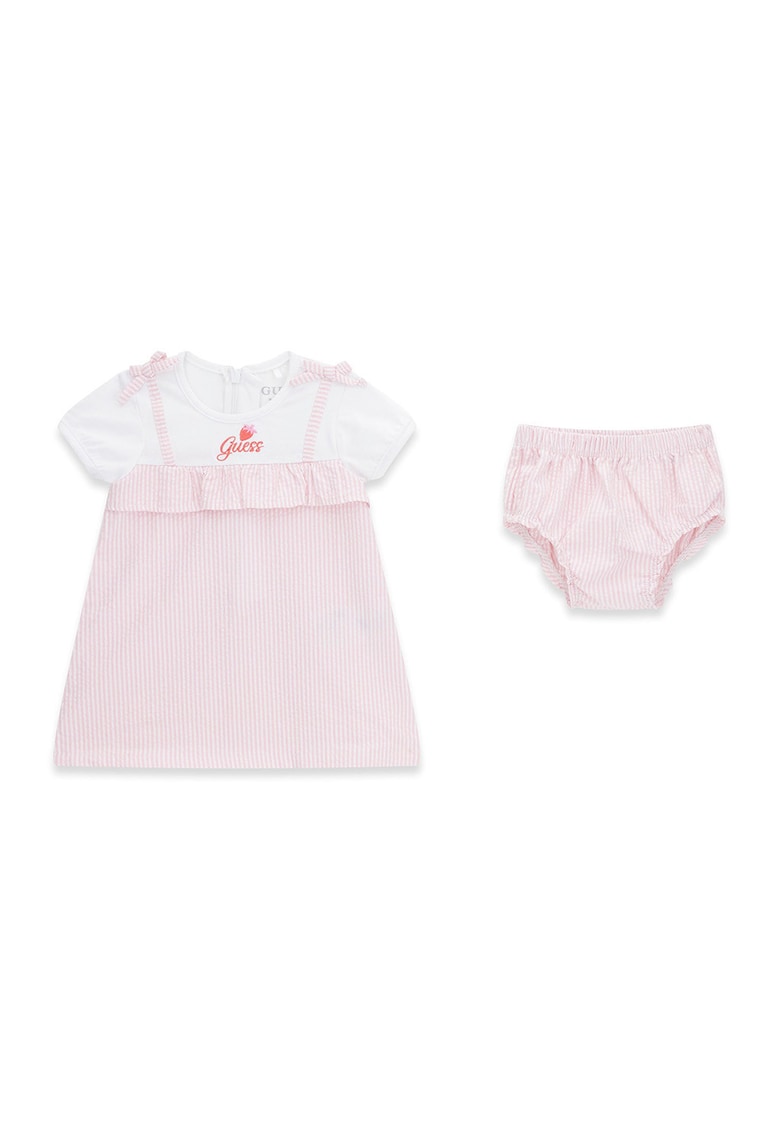 Set de rochie si chiloti - Alb/Roz